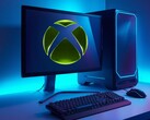 Xbox-logo weergegeven op de monitor van een gaming-pc