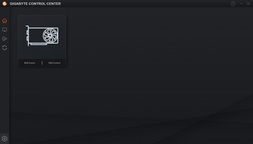 Gigabyte Control Center - Startpagina