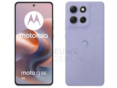 De Moto G86 wijkt qua ontwerp enigszins af van de Moto G85. (Afbeeldingsbron: via Nieuwe Mobiel)