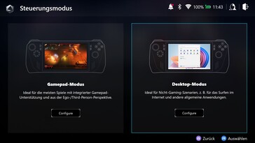 Invoermodus voor games of desktop (automatische instelling is beschikbaar)