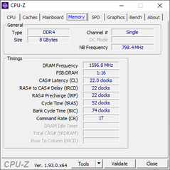 CPU-Z-geheugen