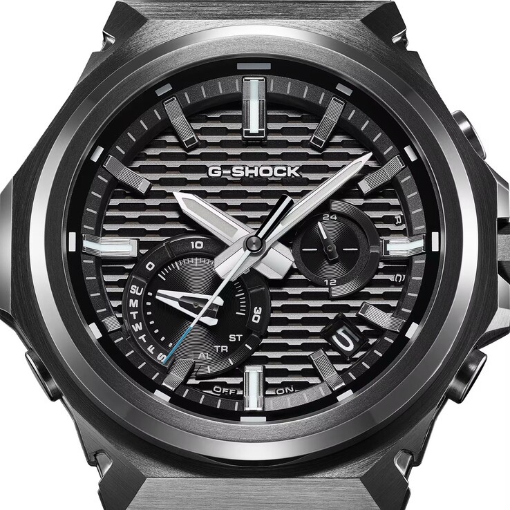 De GST-B1000BD-1A combineert een donkere roestvrijstalen buitenkant met de robuuste kastconstructie van G-Shock.