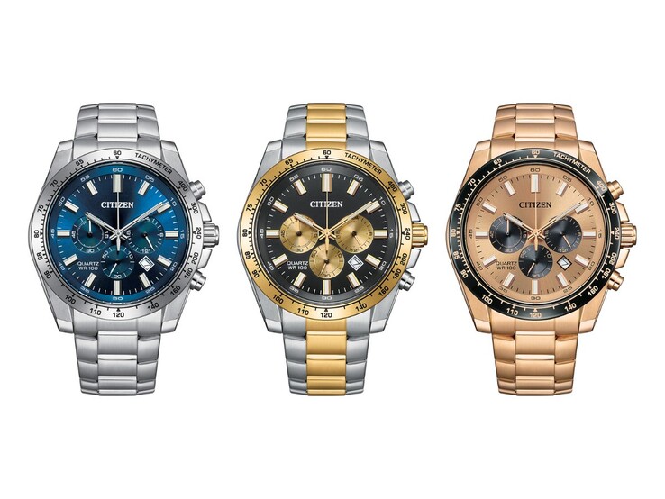 Van links naar rechts: de Citizen AN8230-59M, AN8234-58E en AN8236-52P horloges
