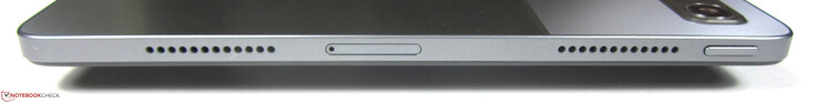 Links: luidspreker, microSD-slot, luidspreker