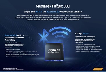 MediaTek Filogic 380 - Kenmerken. (Bron: MediaTek)
