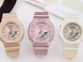 De nieuwe Casio G SHOCK GMAP2100-serie voor dames: Van links naar rechts: GMA-P2100ST-9A, GMA-P2100ST-4A, GMA-P2100ST-7A. (Afbeeldingsbron: Casio)