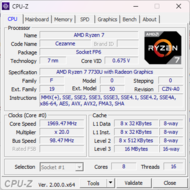 CPU-Z hoofdpagina