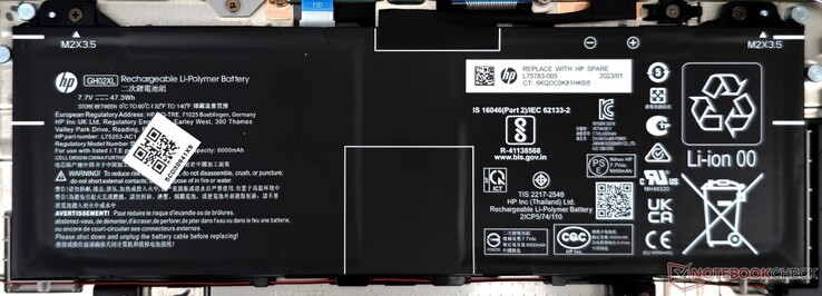 De 47,3 WHr batterij van de Chromebook 15a biedt acceptabele looptijden