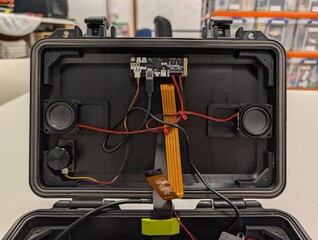 Luidsprekers en audiosystemen kunnen achter het scherm worden geïnstalleerd.