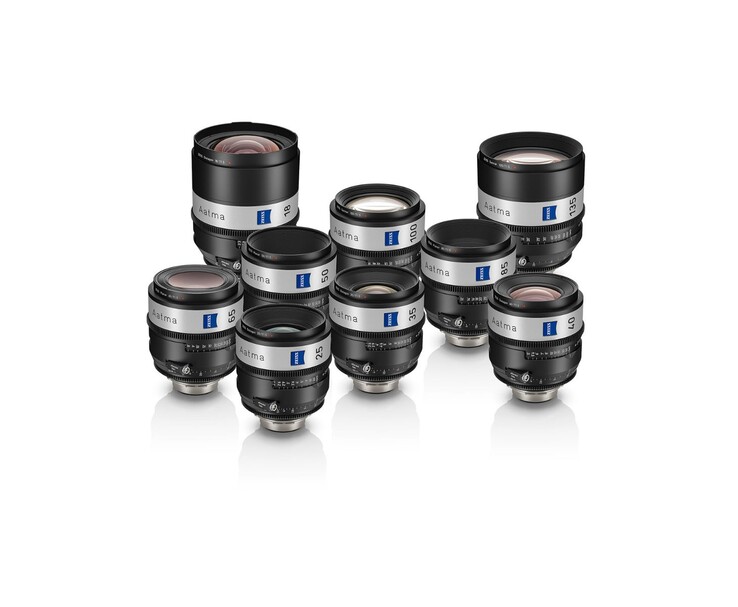 Zeiss Aatma full-frame T1.5 cinema prime objectieven line-up met negen objectieven variërend van 18mm tot 135mm