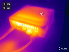 Intel NUC 13 Pro Kit vs. stresstest (achterkant)