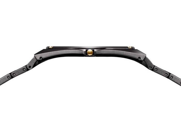 Zijaanzicht van de Citizen Eco-Drive One AR5065-54W, waarbij de nadruk ligt op de uiterst dunne kast en het onopvallende ontwerp.