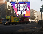 GTA 6-banner met verkeersbeelden in Vice City