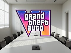 Het logo van GTA 6 wordt getoond in de vergaderzaal