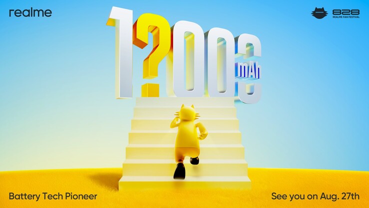Realme staat op het punt om de mijlpaal van 10.000 mAh te bereiken. (Bron: Realme via X)