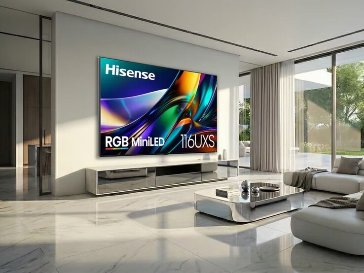 De Hisense 116UXS RGB-X MiniLED TV