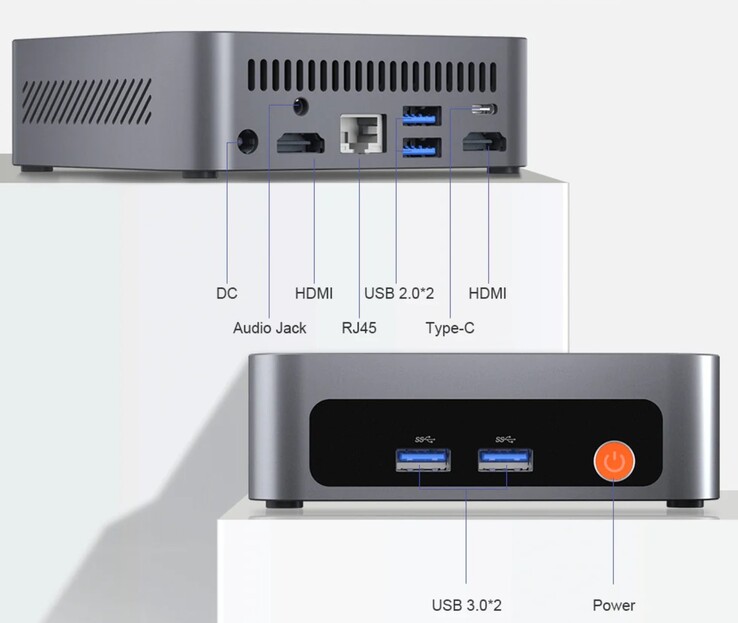 De externe interfaces van de Ninkear M7 (Bron: Ninkear)
