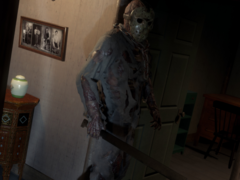 Een screengrab van Jason Voorhees uit Friday the 13th: The Game (bron: SteamDB)