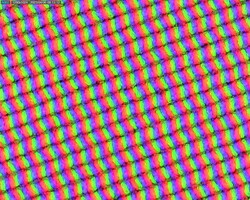Enigszins korrelige subpixels door de matte overlay