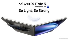 De Vivo X Fold5 opvouwbare smartphone is nu verkrijgbaar in India (Afbeelding bron: Vivo)
