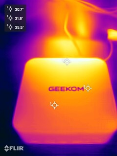 Geekom A8 Max stresstest (bovenkant)