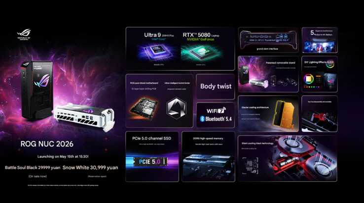 Belangrijkste kenmerken van de vernieuwde ROG NUC gaming mini PC (machinaal vertaald)