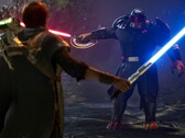 Een afbeelding uit het spel Star Wars Jedi: Fallen Order toont Cal Kestis en een vijand. (Afbeeldingsbron: Steam)