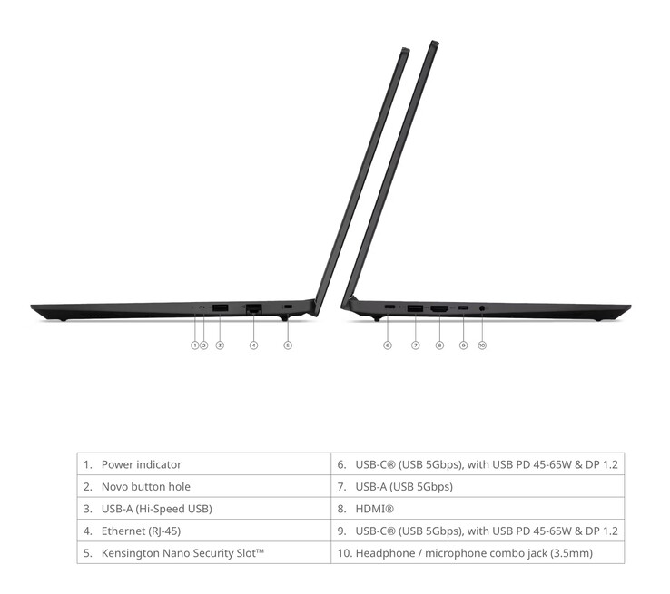 Bovendien heeft de Lenovo V15 Gen 6 AMN de afmetingen 359,2 x 235,8 x 19,9 mm.