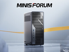 De Minisforum MS-02 Ultra van de voorkant. (Afbeelding bron: Minisforum - bewerkt)