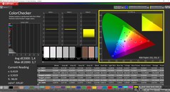 CalMAN ColorChecker (profiel: Internet, doelkleurruimte: sRGB)