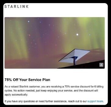 In Canada kan de korting op de Starlink servicekosten oplopen tot 75%. (afbeeldingsbron: Jeff Evely/X)