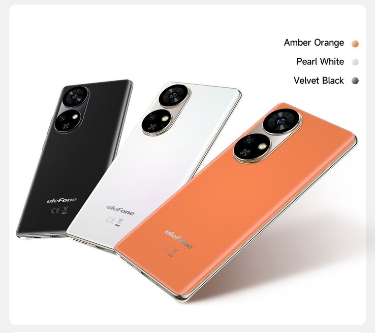 De Note 17 Pro is verkrijgbaar in zwart, wit of oranje. (Bron: Ulefone)