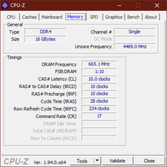 CPU-Z-geheugen