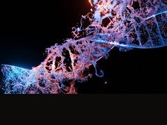 Conceptuele afbeelding van een DNA-helixstructuur