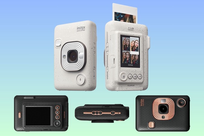 De mini LiPlay is momenteel het kleinste hybride Instax-model (Afbeelding Bron: Fujifilm - bewerkt)