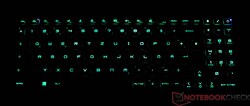 Het toetsenbord van de MSI Stealth 16 Studio A13VG (verlicht)