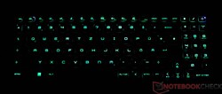 Het toetsenbord van de MSI Stealth 16 Studio A13VG (verlicht)