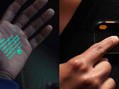 De Humane Ai Pin giet informatie op oppervlakken met een Laser Ink Display. (Afbeeldingsbron: Humane)