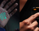 De Humane Ai Pin giet informatie op oppervlakken met een Laser Ink Display. (Afbeeldingsbron: Humane)