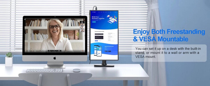 De 18-inch monitor is compatibel met VESA-bevestigingen (Afbeelding bron: Uperfect)
