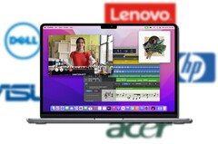 Wintel-laptopleveranciers zullen het moeilijk krijgen tegen de aanstaande 2022 MacBook Air. (Afbeelding bron: Apple/various logos - bewerkt)