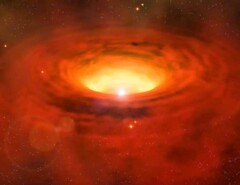 Artistieke weergave van WOH G64 ster (Beeldbron: ESO)