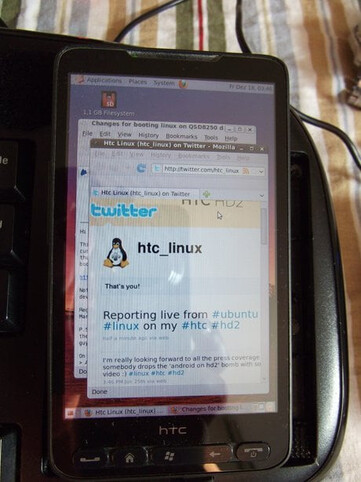 Ubuntu opstarten op de HTC HD2. (Afbeeldingsbron: r/linux op Reddit)