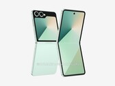 Onofficiële render van de aankomende Galaxy Z Flip7. (Afbeeldingsbron: OnLeaks en SammyGuru)