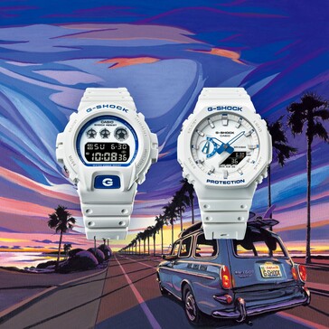 Van links naar rechts: Casio G-Shock DW-6900HDS-7A1, en de GA-2100HDS-7A1. (Afbeeldingsbron: Casio)