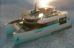 De elektrovoortstuwingssystemen van Green Navy bieden een bereik van 300 km bij 8,3 knopen, wat neerkomt op ongeveer 36 vaaruren. (Bron: Green Navy)