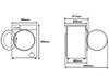 De afmetingen van de Xiaomi Mijia Ultra-Dunne Was- en Droogmachine 10kg (Afbeelding bron: Xiaomi)