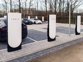 Het nieuwe ontwerp van het Superchargerstation (afbeelding: Tesla Charging/Twitter)