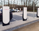Het nieuwe ontwerp van het Superchargerstation (afbeelding: Tesla Charging/Twitter)