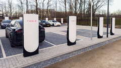 Het nieuwe ontwerp van het Superchargerstation (afbeelding: Tesla Charging/Twitter)